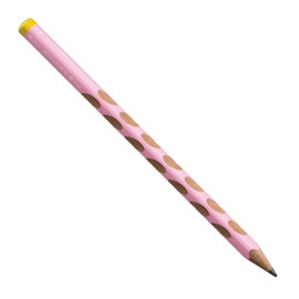 STABILO EASYgraph Ergonomic Triangular Pencil for Left-Handed Users, Pastel Pink, Single Pen, HB Hardness