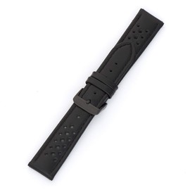 Hadley-Roma MS-755 Black 20mm Men's Genuine Calfskin Leather Watch Band