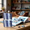 2 Set 14Pcs Dark Blue Top Cotton Craft Fabric Bundle