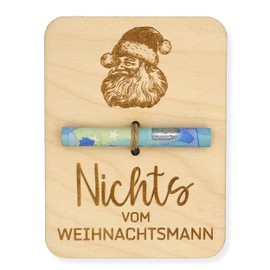 ZUKLA Nothing Gift Christmas 12 x 9 cm – Money Gift Packaging Christmas Wood – An Original Idea to Give Money – Money Gift Christmas
