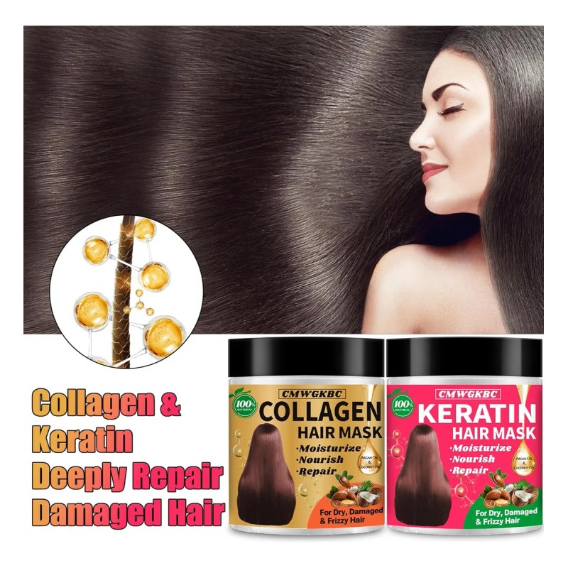 Mascarilla Capilar De Colágeno Y Mascarilla Capilar De Quera