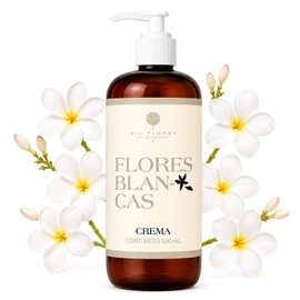Mil Flores — Crema Hidratante Premium Manos y Cuerpo 500 ml FLORES BLANCAS | Ritual de Aromaterapia | Aceites Esenciales | Piel Suave y Luminosa