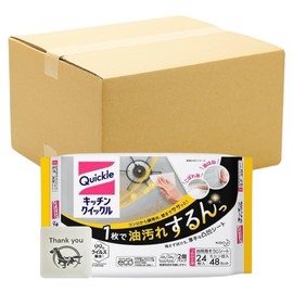 Kao Kitchen Quickle Cleaning Sheet, Refill, Jumbo Pack, Pack of 24, Set of 12 + Kunutonn Original Logo e Bonus