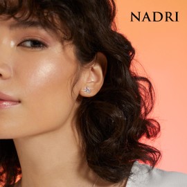 Nadri 18k-Gold-Plated Heart Earrings - Heart Stud Earrings for Women With Cubic Zirconia Stones - Women's Jewelry - Bridesmaid Proposal Gifts - Wedding Jewelry