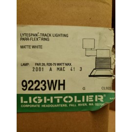 LIGHTOLIER 9223WH LYTESPAN TRACK LIGHTING PARR-FLEX RING, MATTE WHITE