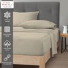 Pizuna Simply Taupe Cotton Percale European Single Fitted Sheets 100x200