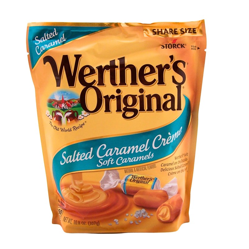 Werther's Original Salted Caramel Crème Soft Caramels, Shareable Size Bag,