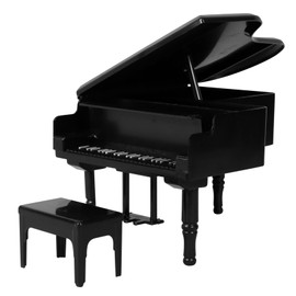 ibasenice 1 Set Dollhouse Piano Doll House Tiny House Tiny Homes Piano for Mini House Mini House Decoration Mini Furniture Model Mini House Piano Miniature Piano Model Pp Black