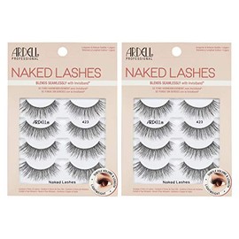 Ardell Pestañas Postizas Naked Lashes #423, 4 Pares x Paquete de 2 Fácil de Aplicar Reutilizables Profesionales