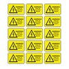 15 Pack - Warning Risk of Electric Shock Stickers -