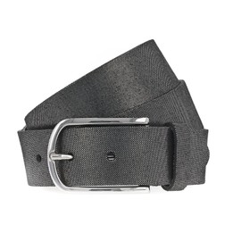 Vanzetti Leather Belt, Metallic silver