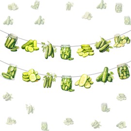 Pickle Birthday Banner, Pickle Party Decorations, Funny Pickle Garland Party Supplies, Cartoon Funny Fruit Cucumber for Pickle Birthday Party