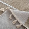 Nesrefyn Round Tablecloth 55 Inch (140cm) - Coffee Linen-Look Polyester