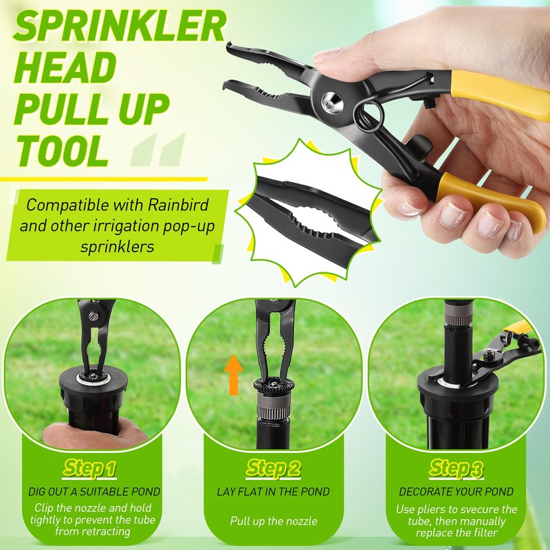 Gulfmew 3 in 1 Sprinkler Head Tool Kit Include Rotor