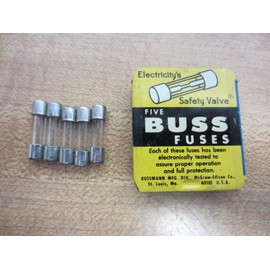 Bussmann GMA 1-1/2 Buss Fuse 1-1/2A 250V GMA112 (Pack of 5)