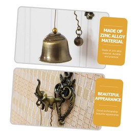 SUPVOX 3pcs Vintage Elephant Door Bell Retro Metal Chime Magnetic Back for Easy Installation for Home Decoration and Housewarming