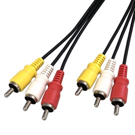 Video Cord: 3 pin to 3 pin 1.5m RCA pin cable 1.5m AV cable 1.5m / 3pin-1.5m