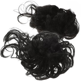 BIUDECO 2pcs High Temp Silk Hair Bun Wig Messy Bun Hair Extensions Women for Women for Updo