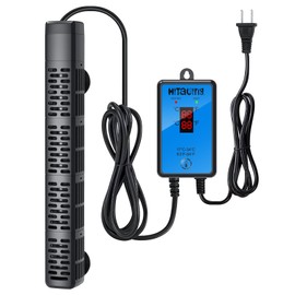 HiTauing Aquarium Heater, Upgraded 300W/500W Fish Tank Heater with Intelligent Leaving Water Automatically Stop Heating and Advanced Temperature Control System, Suitable for Saltwater and Freshwater