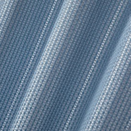 Parklane Blue 4-Piece Rod Pocket Wave Window Panel Set, 2 Jacquard Panels & 2 Sheer Panels, Elegant Layered Curtains for Living Room or Bedroom,84"