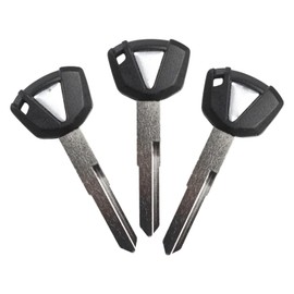 gradora 3PCS Duplicate Key Blank Key Uncut Replacement for Kawa-saki Ninja 650 Ninja1000 Versys650 1000 Vulcan s 650 Nomad KLR 650 KLX ZX-6R ZX-10R ZX-14R Z400 Z900 Z1000 Black