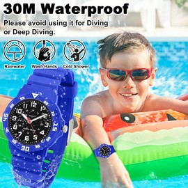 CKV Kids Analog Watches for Girls Boys Kids Watches with Luminous Easy to Read Learning Time, Soft Band, 30M Waterproof Children Watch, Great Birthday Gifts for Ages 3-12 Kids