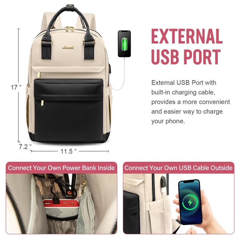 LOVEVOOK Laptop Backpack with USB Port, Backpack Purses for Women,