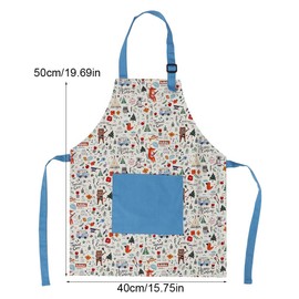 Children's Apron, Adjustable Children's Cook Apron with Pockets, Painting Household Apron