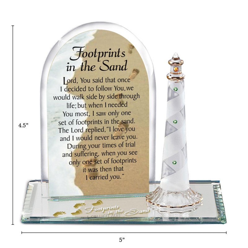 Glass Baron Footprints in the Sand Figurine