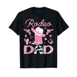 Rodeo Dad 1St Birthday Pink Boots Disco Cowgirl T-Shirt