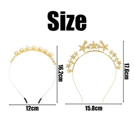 2 Stücke Modischer Stirnbänder, Perlen-Diamant-Set-Stars, Kreative Persönlichkeit, Frauenfrisurdekorationen, Party-Kleidungs-Accessoires.