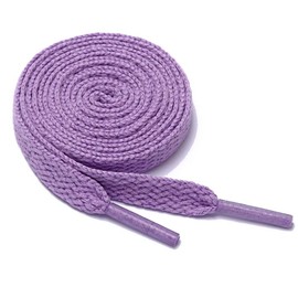 Sechunk Flat Shoelace set of 2 pairs 29 colors 12 lengths Shoe Lace For Sneakers(Light Purple)