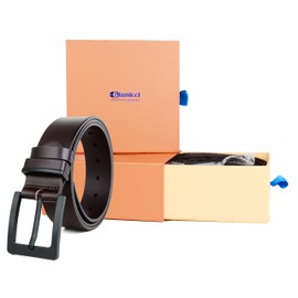 Glamicci Men's Leather Belt, Italian Hide Top Grade Leather|Anti-Scratch Buckle Belts For Jeans, Casual & Work Wear 1.5"/38mm width 29"-31" Waist