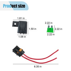 6PCS 12AWG Inline Fuse Holder, 12V Weatherproof ATO/ATC Blade Style Fuse Holder with Cover, Replacement Parts with 30 Amp Fuse for Heavy Duty Bus Power System, Marine, Vehicle (18PCS)