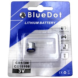BlueDot Trading Single Pack 2CR1/3N or DL1/3N or CR11108 Lithium Manganese Dioxide Cell Battery 3V for Dog Collar, cameras, calculators, and more, Quantity 1