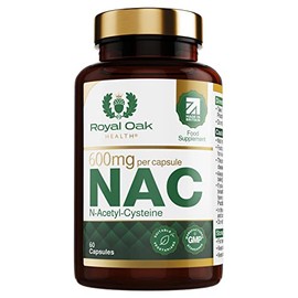NAC Supplement - nac n-Acetyl-cysteine 600mg with l cysteine - High Bioavailability N Acetyl Cysteine 600mg Made in The UK by Royal Oak Health - 60 Capsules