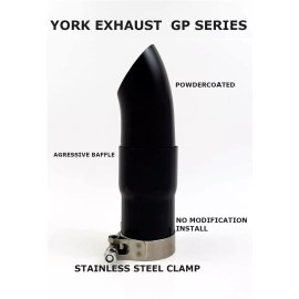 YORK EXHAUST SYSTEMS 1998 to 2003 Yamaha YZF R1 Short Motorcycle Gp Stubby Exhaust black