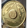 Xingcolo 20 Year 24K Gold Plated AA (Alcoholics Anonymous) -