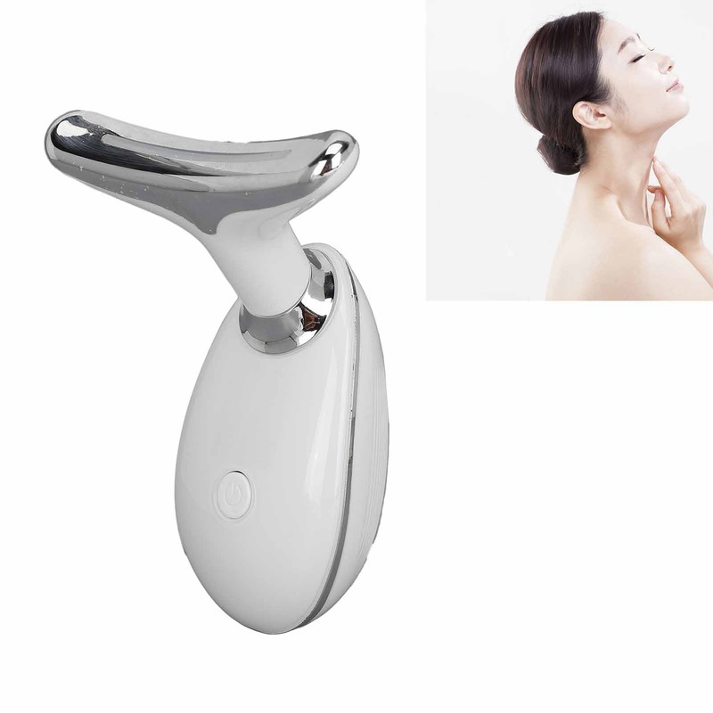 Neck Skin Tightening Lifting Massager Colorful Lights Wrinkle Removal Vibration