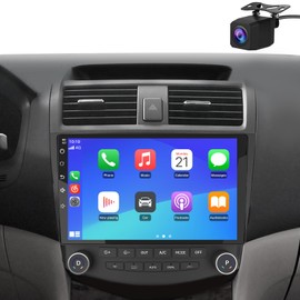 Android 13 Car Radio Stereo for Honda Accord 2003 2004 2005 2006 2007,Built-in Carplay/Android Auto 10 inch Head Unit 2G RAM 32G ROM with WiFi GPS Navigation DSP Bluetooth with Backup Came