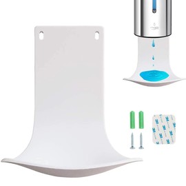 Drip Tray for Automatic Soap Dispenser, Wall Mount and Hand Sanitizer Dispenser, Dispenser Stand,Soap Dispenser Bracket, Prevent Dripping and Spraying, Easy to Clean (White)