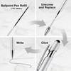 LINFANC 12 Pack Silver Ballpoint Pen with Stylus Tip, 1.0