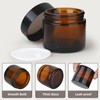 2oz Amber Glass Jars with Lids - Small Dark Glass