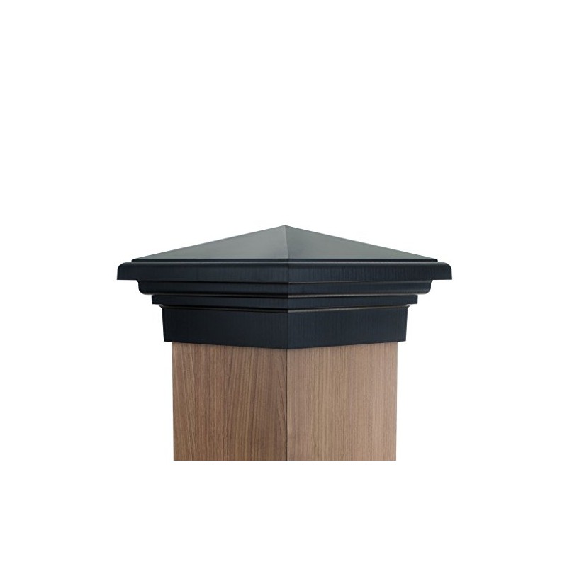 8x8 Post Cap (7.5") Black New England Pyramid Style Square