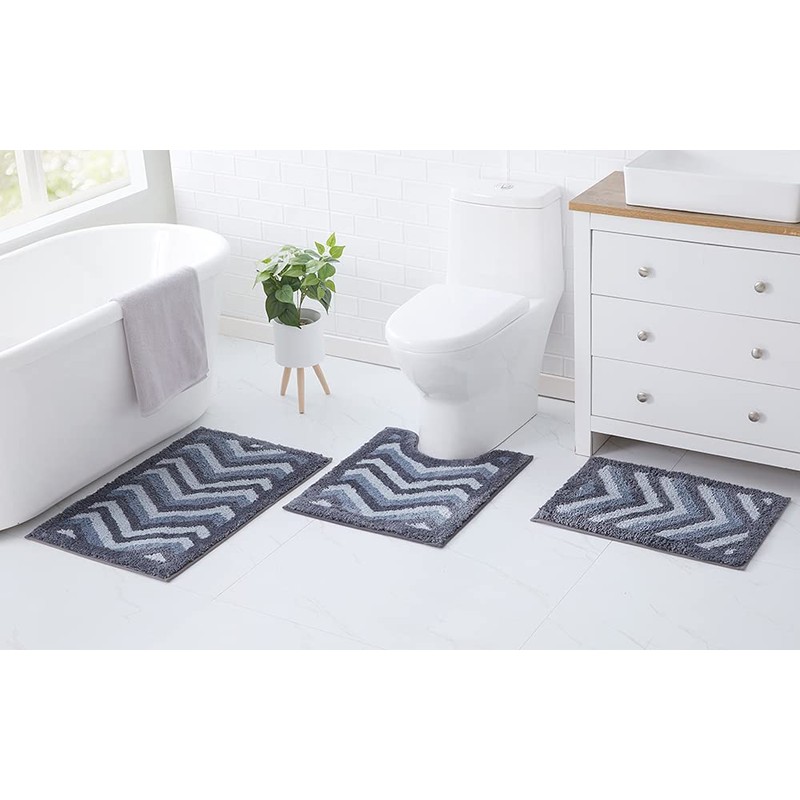 Clara Clark Bathroom Accessories Set - 23PC Shower Curtain Set