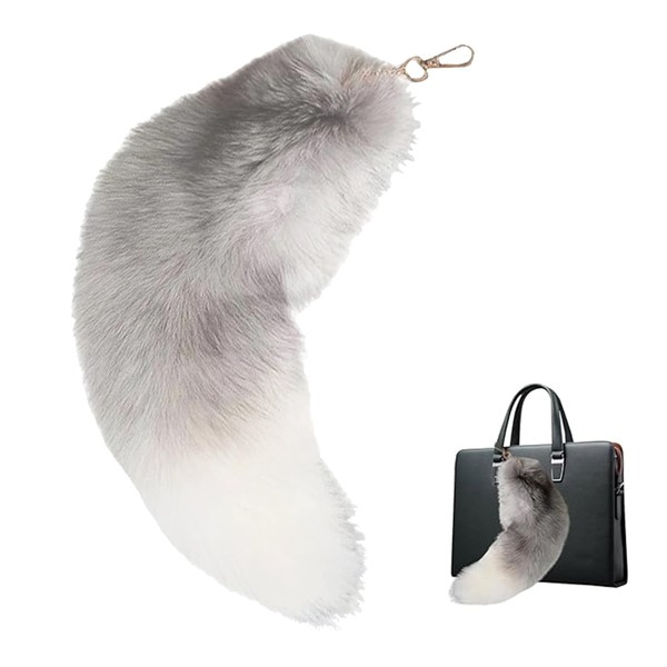 MUNSKT Fox Tail, Furry Fox Tail, 15.75-Inch Tail Key, Decorative