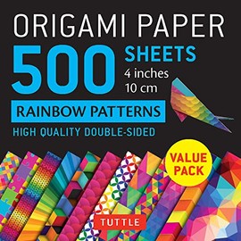 Origami Paper 500 sheets Rainbow Patterns 4" (10 cm): Double-Sided Origami Sheets Printed with 12 Different Colorful Patterns