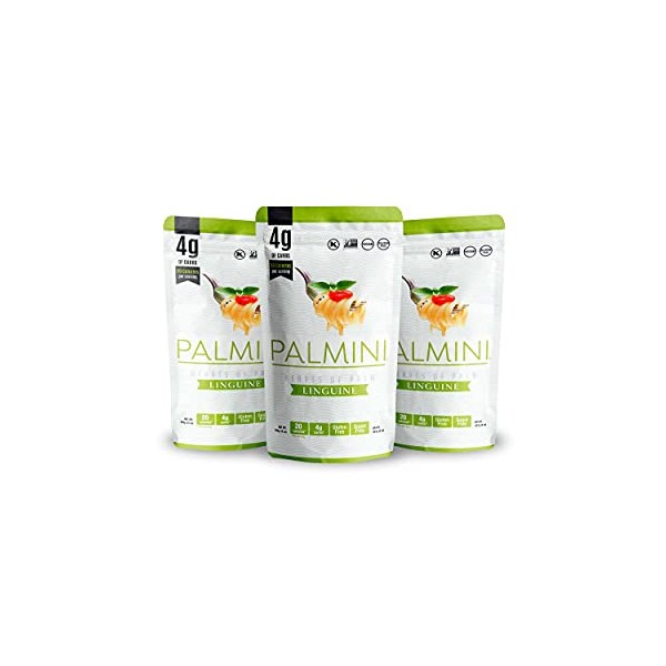 Palmini Low Carb Linguine | 4g of Carbs | As Seen On Shark Tank | Hearts of Palm Pasta (12 Ounce - Pack of 3)