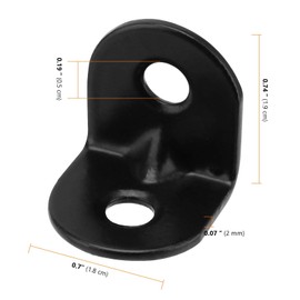 SEUNMUK 80 Pieces Black Corner Brackets Small L Shaped Brackets with Screws Corner Bracket Brackets for Shelves Cabinet Furniture