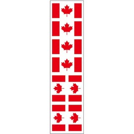 40 Removable Stickers: Canada Flag, Canadian Party Favors, Decals